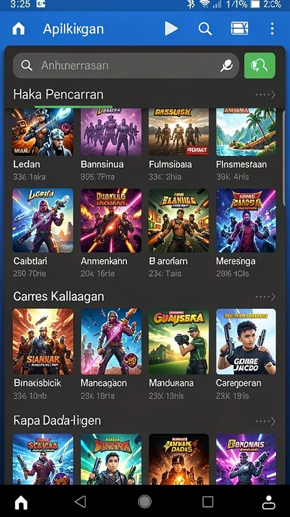 182game - Tampilan antarmuka yang sederhana dan intuitif.