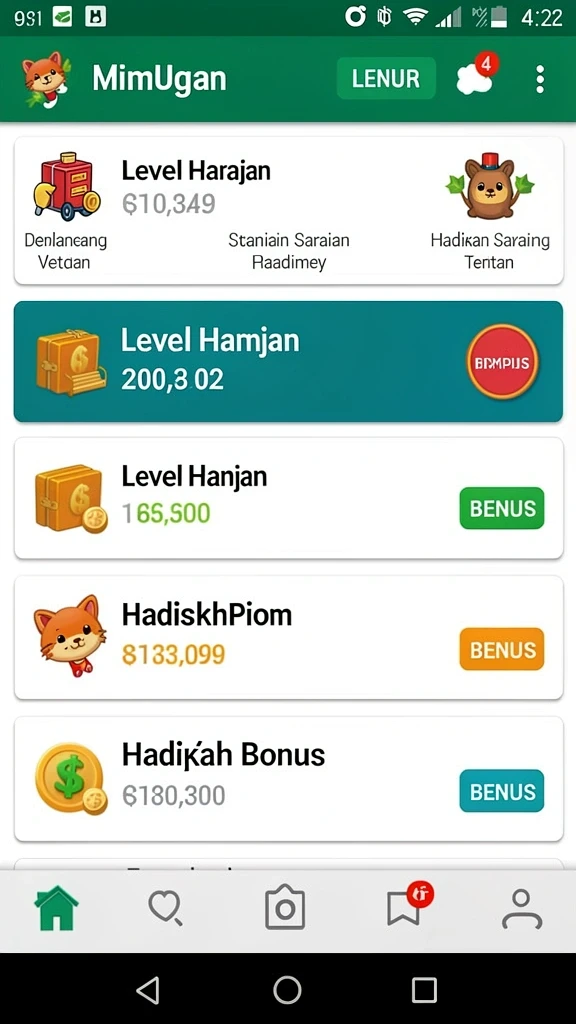 marina77 - Fitur interaksi sosial yang memungkinkan pemain terhubung.